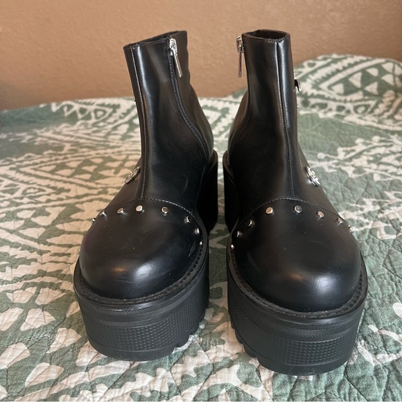 DISTURBIA wedge platform goth boots size 9 Womens - Picture 5 of 10